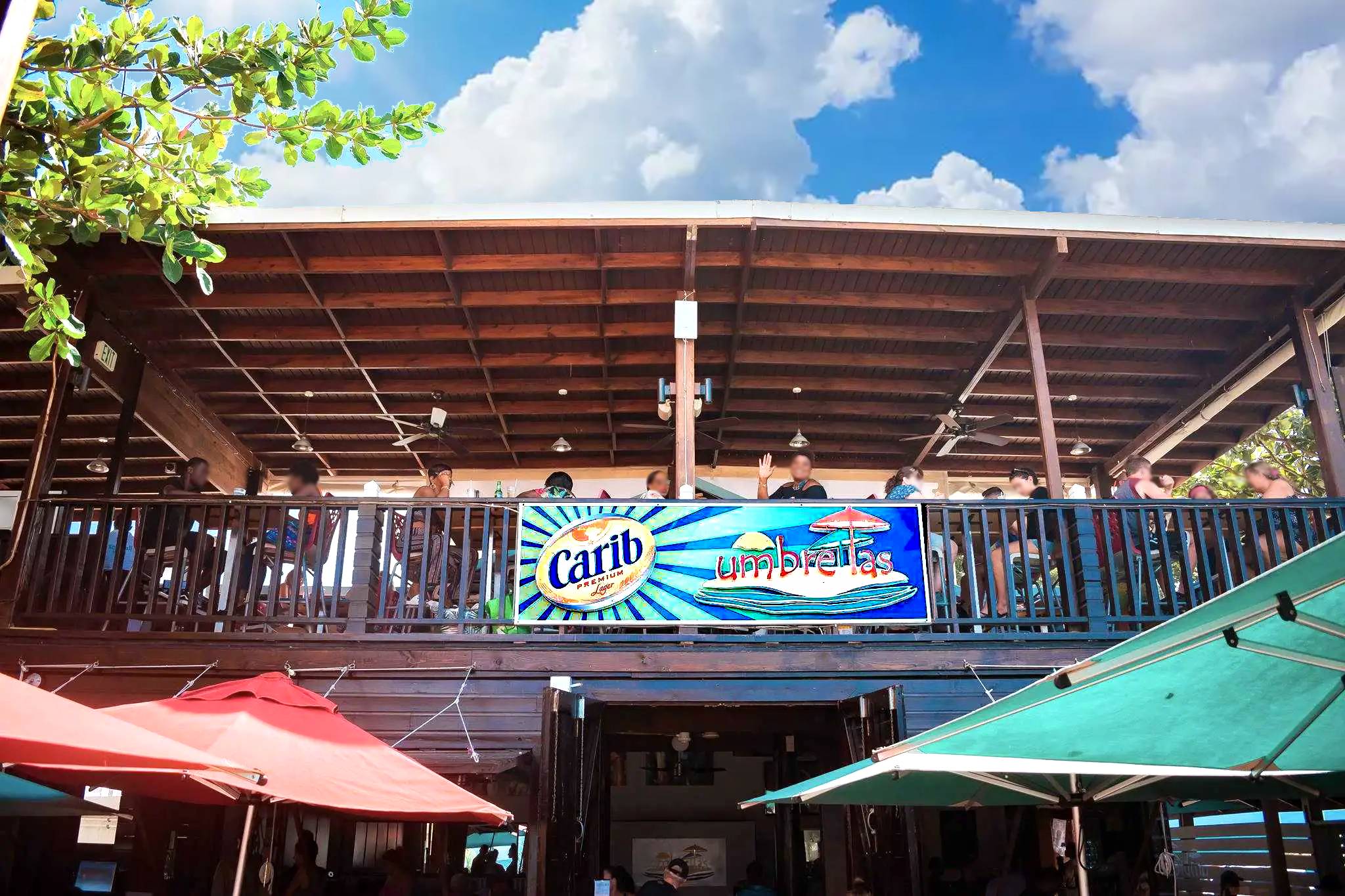 Umbrellas Beach Bar on Grand Anse Beach