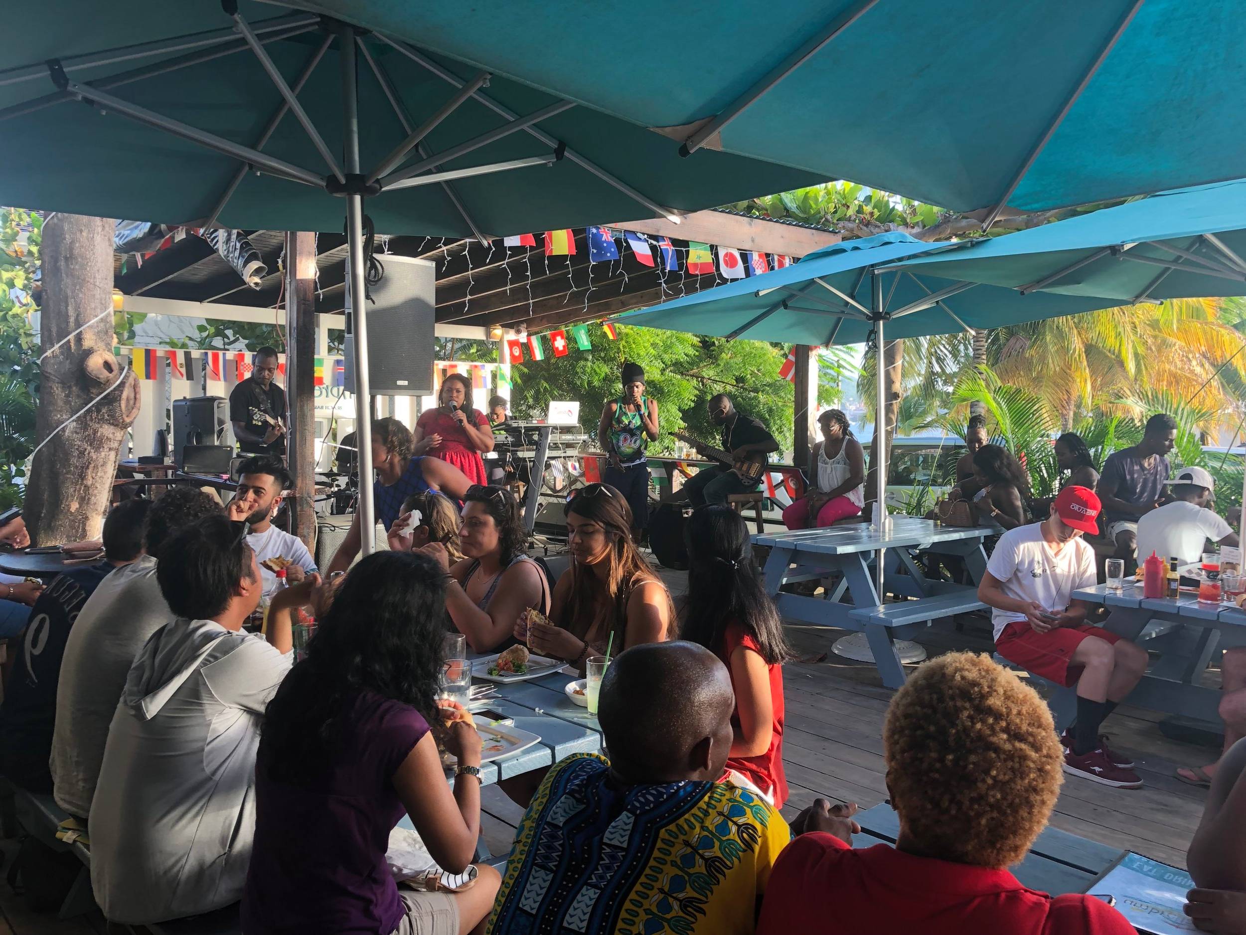 Umbrellas Beach Bar on Grand Anse Beach